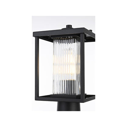 Dover 7 inch Outdoor Pendant in Black