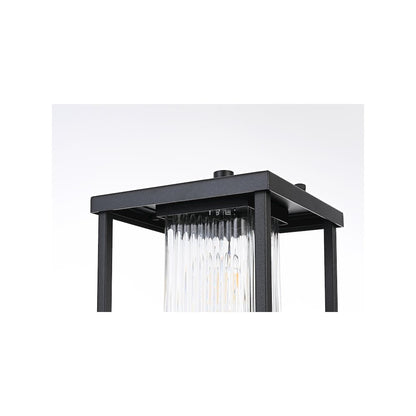 Dover 7 inch Outdoor Pendant in Black