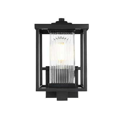 Dover 7 inch Outdoor Pendant in Black