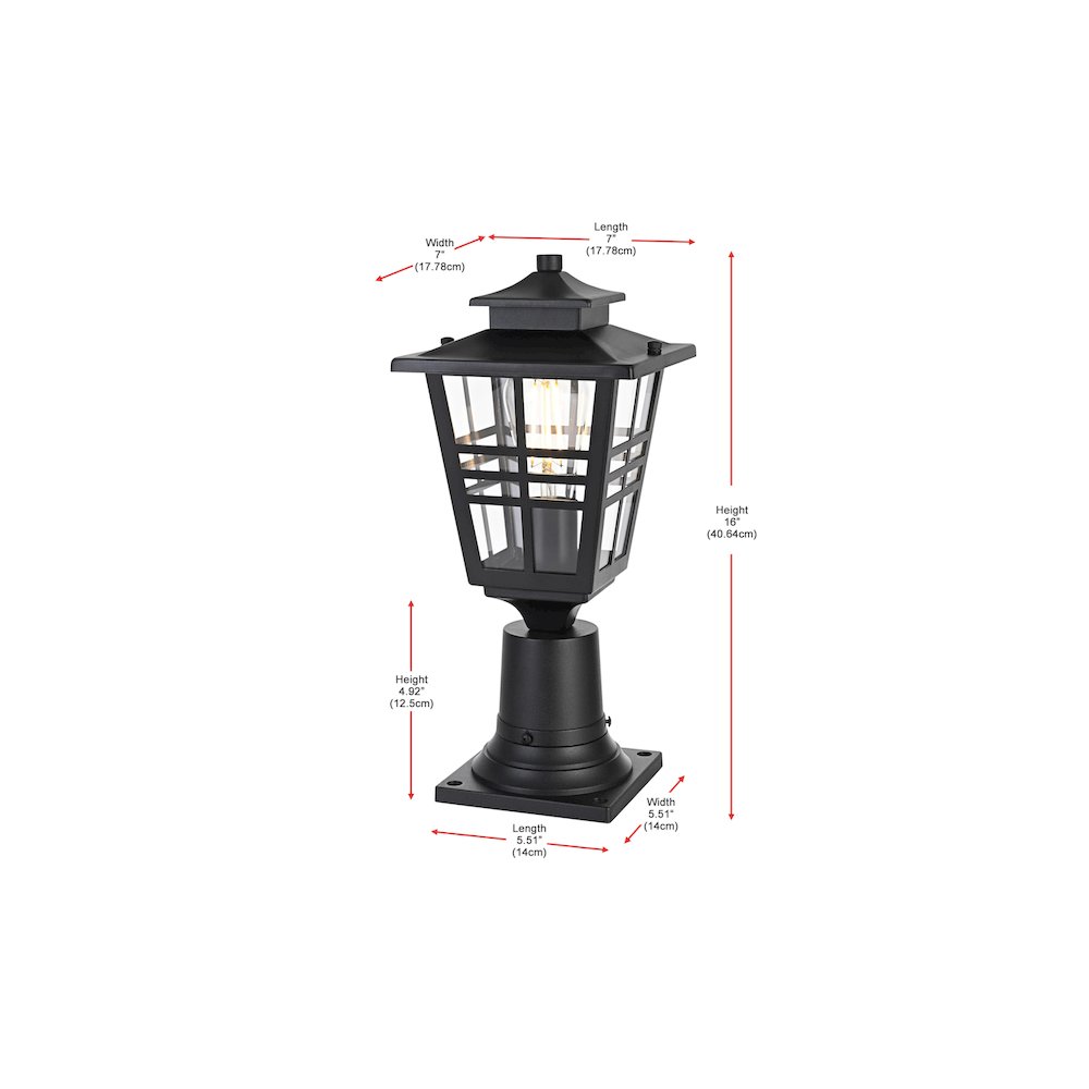 Macon 7 inch Outdoor Pendant in Black