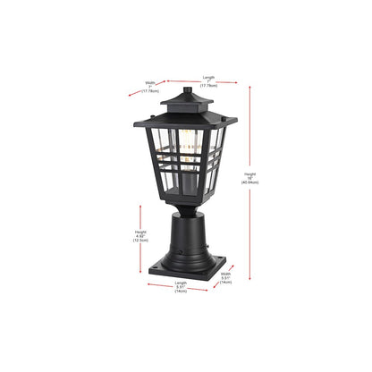 Macon 7 inch Outdoor Pendant in Black