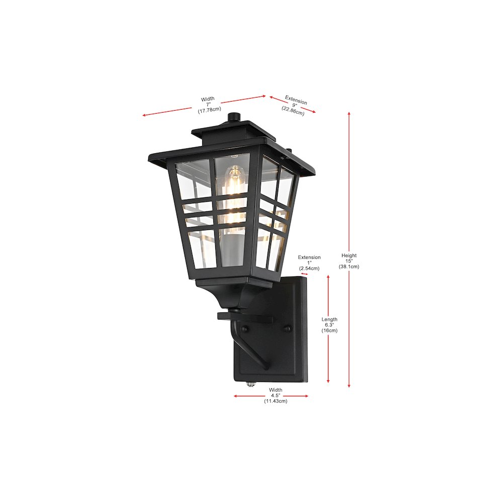 Macon 7 inch Outdoor Pendant in Black