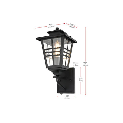 Macon 7 inch Outdoor Pendant in Black