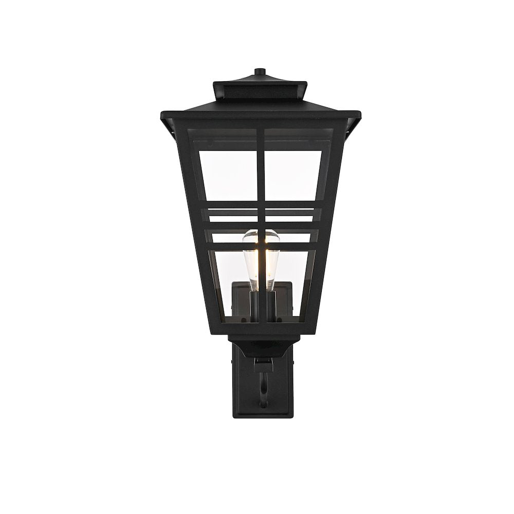 Macon 12 Inch Outdoor Wall Sconce In Black