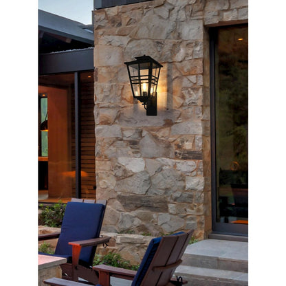 Macon 12 Inch Outdoor Wall Sconce In Black
