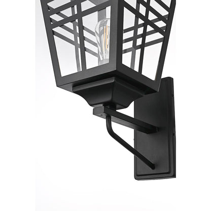 Macon 12 Inch Outdoor Wall Sconce In Black