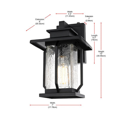 Salem 7 inch Outdoor Pendant in Black