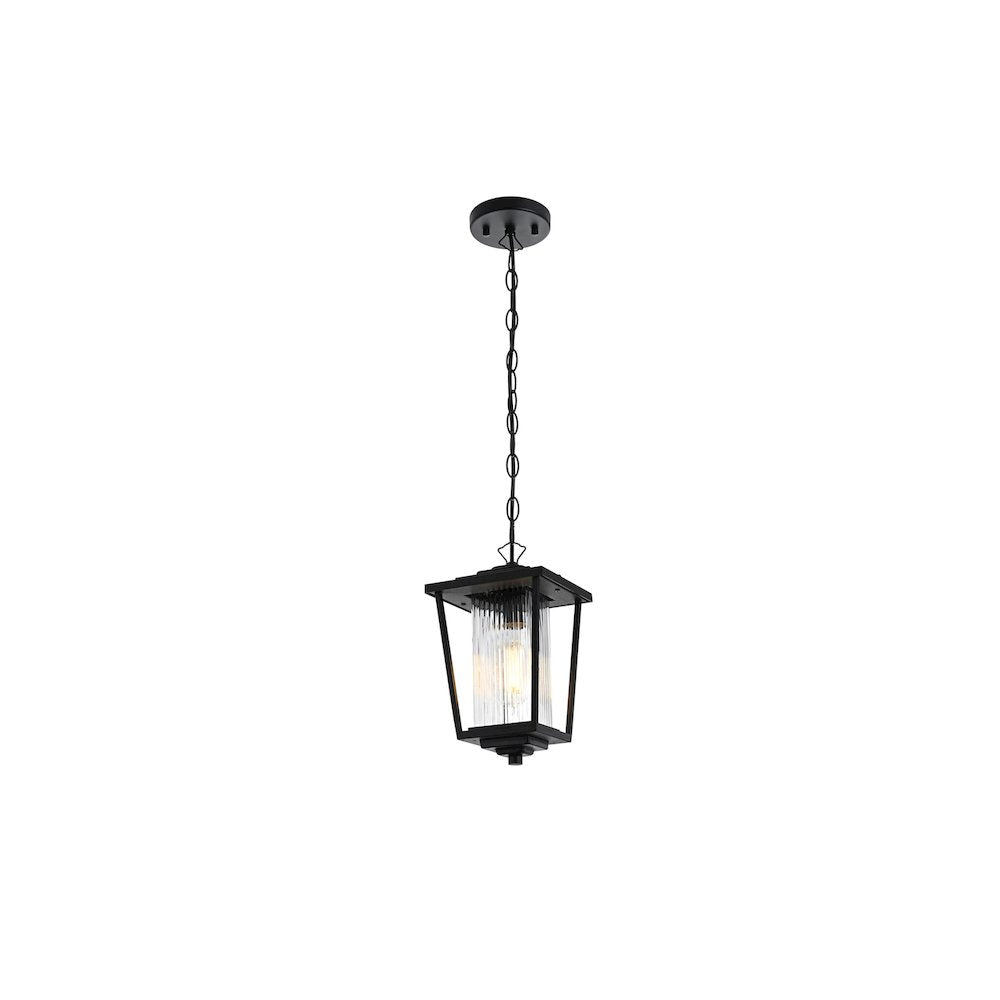 York 7 inch Outdoor Pendant in Black