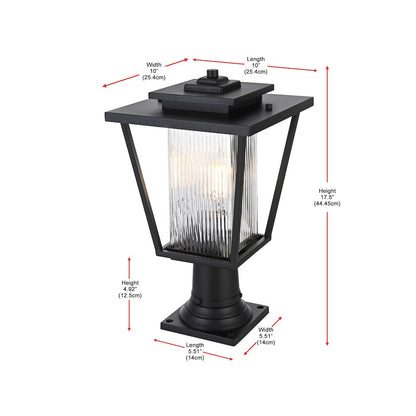 York 7 inch Outdoor Pendant in Black