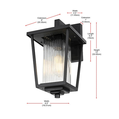 York 7 inch Outdoor Pendant in Black
