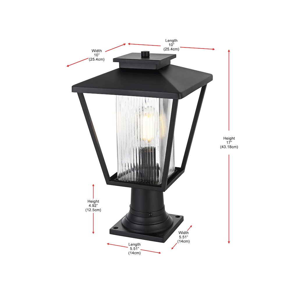 Gaul 7 inch Outdoor Pendant in Black