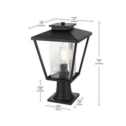 Gaul 7 inch Outdoor Pendant in Black