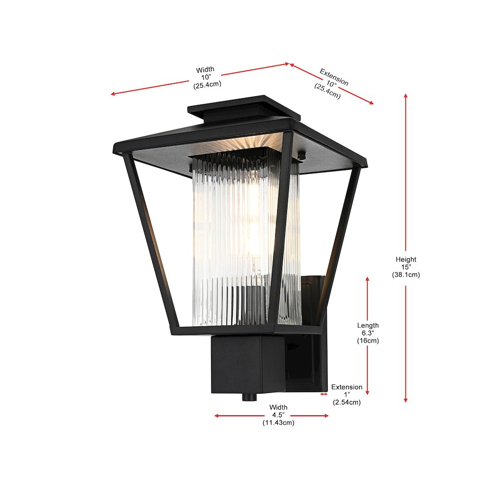 Gaul 7 inch Outdoor Pendant in Black