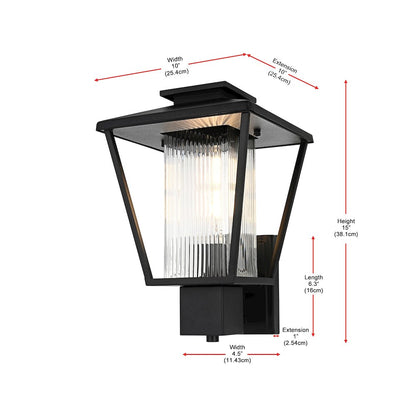 Gaul 7 inch Outdoor Pendant in Black