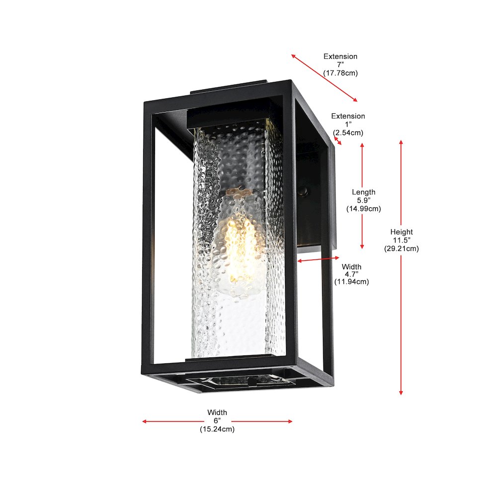 Philip 7 inch Outdoor Pendant in Black