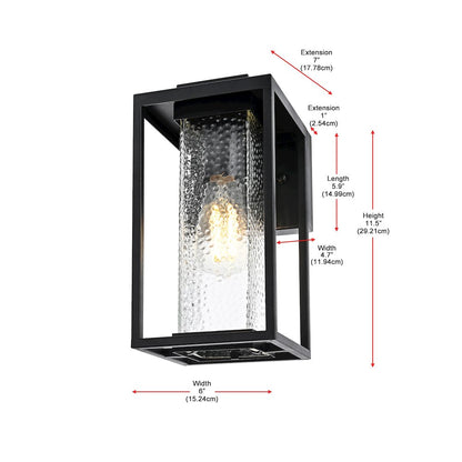 Philip 7 inch Outdoor Pendant in Black