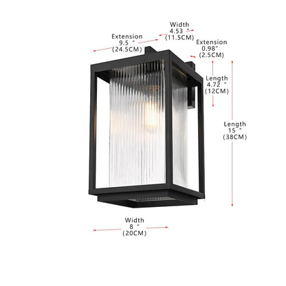Ludlow 8 Inch Outdoor Wall Sconce In Black