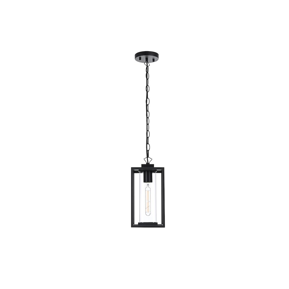 Memphis 7 inch Outdoor Pendant in Black