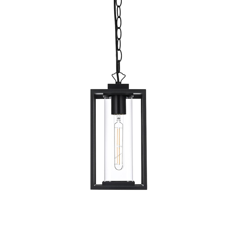 Memphis 7 inch Outdoor Pendant in Black
