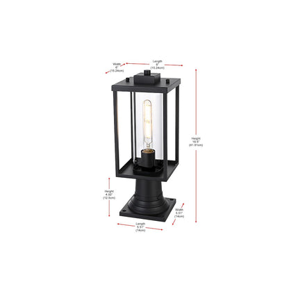 Memphis 7 inch Outdoor Pendant in Black