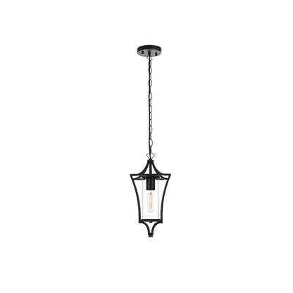 Belgrade 7 inch Outdoor Pendant in Black