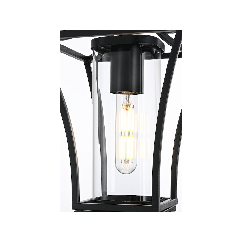 Belgrade 7 inch Outdoor Pendant in Black
