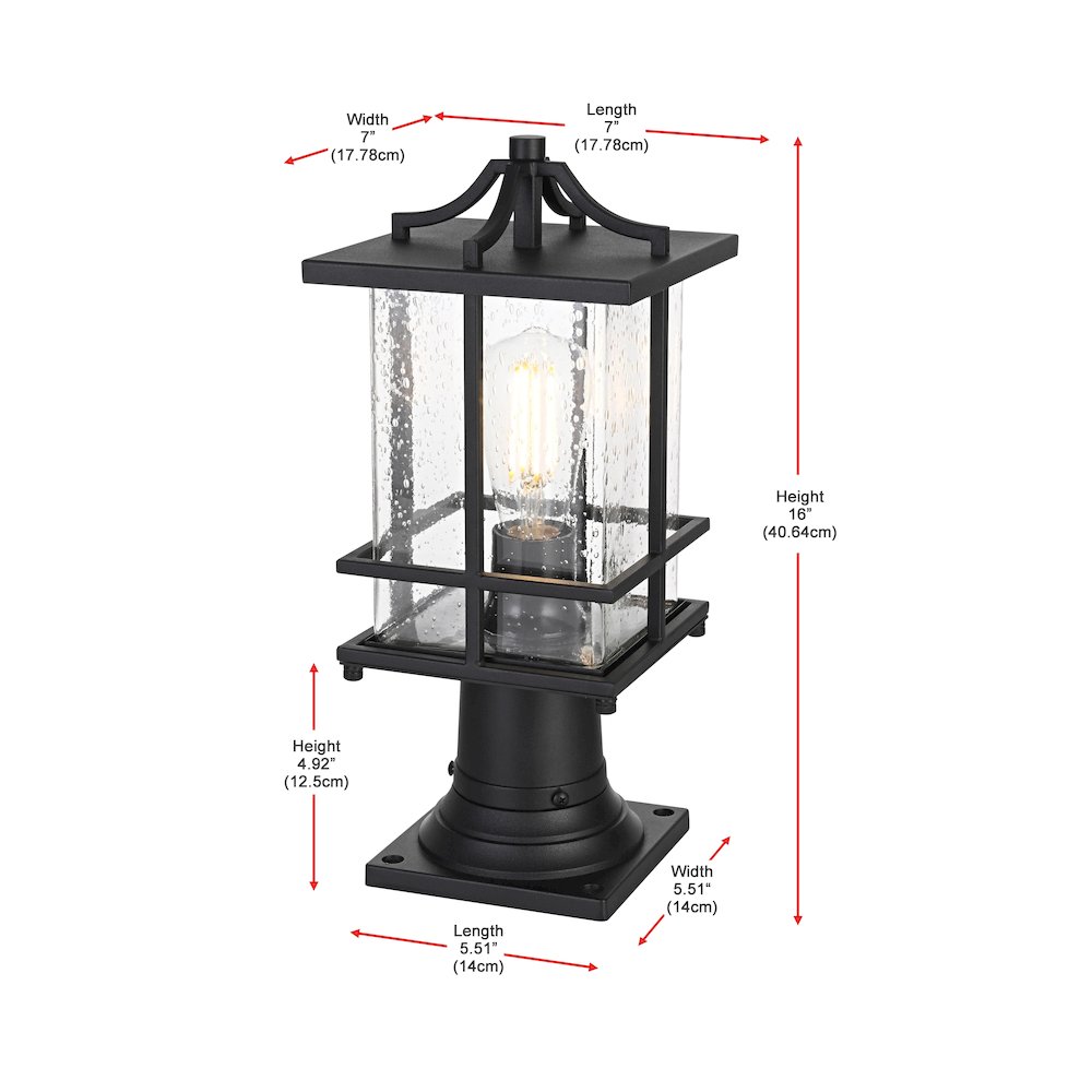 Miller 7 inch Outdoor Pendant in Black