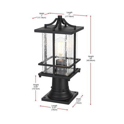 Miller 7 inch Outdoor Pendant in Black