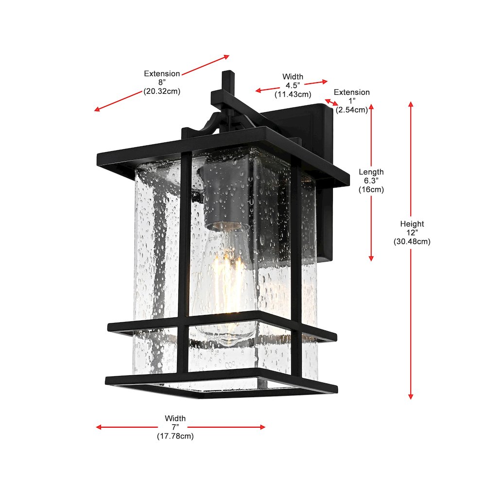 Miller 7 inch Outdoor Pendant in Black