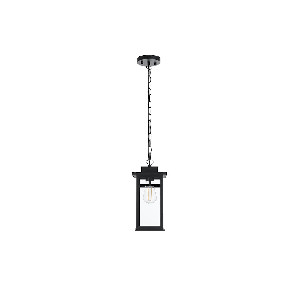 Mercer 7 inch Outdoor Pendant in Black