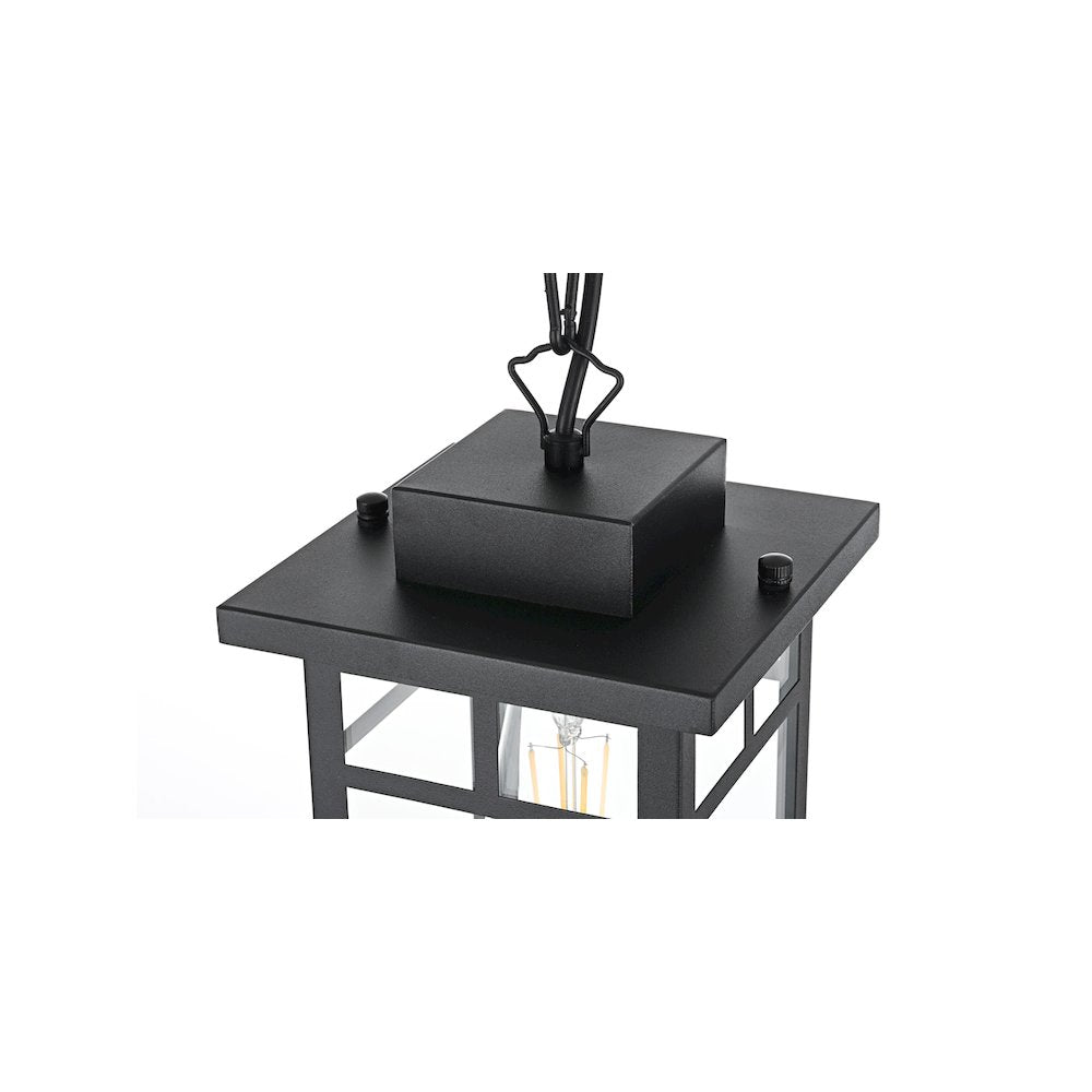 Mercer 7 inch Outdoor Pendant in Black