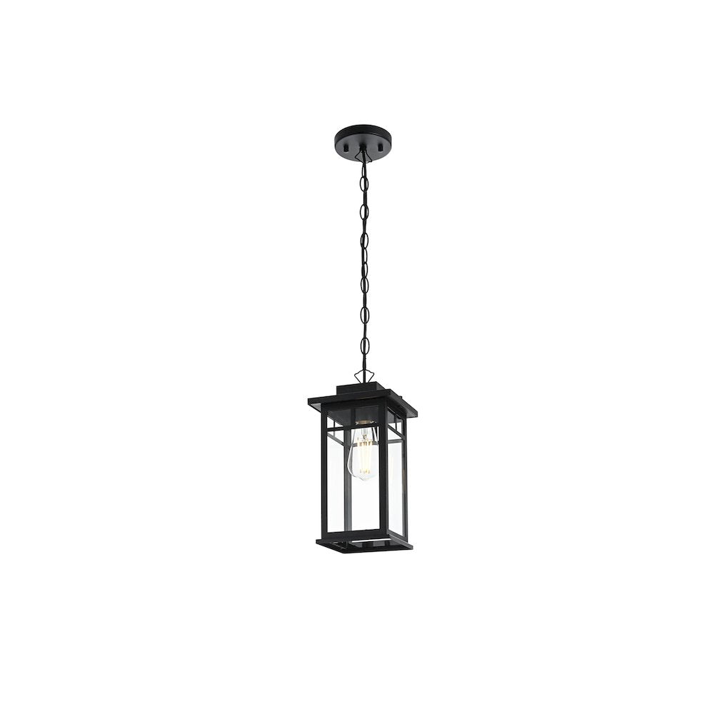 Mercer 7 inch Outdoor Pendant in Black