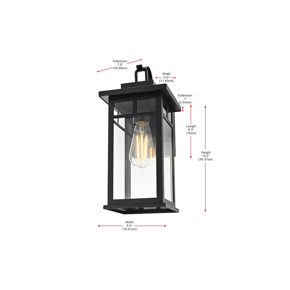 Mercer 7 inch Outdoor Pendant in Black