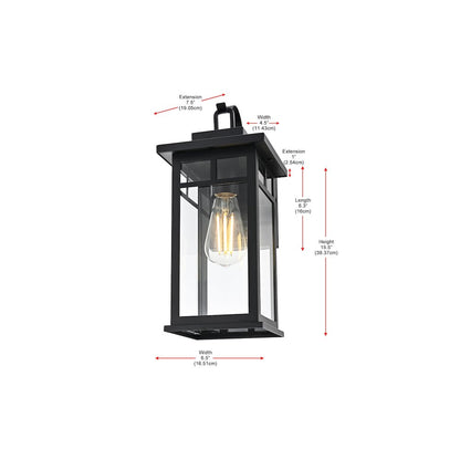Mercer 7 inch Outdoor Pendant in Black