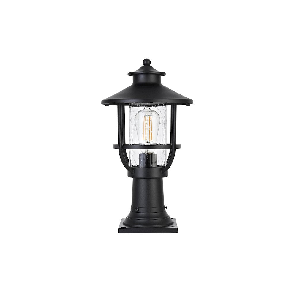 Janney 7 inch Outdoor Pendant in Black