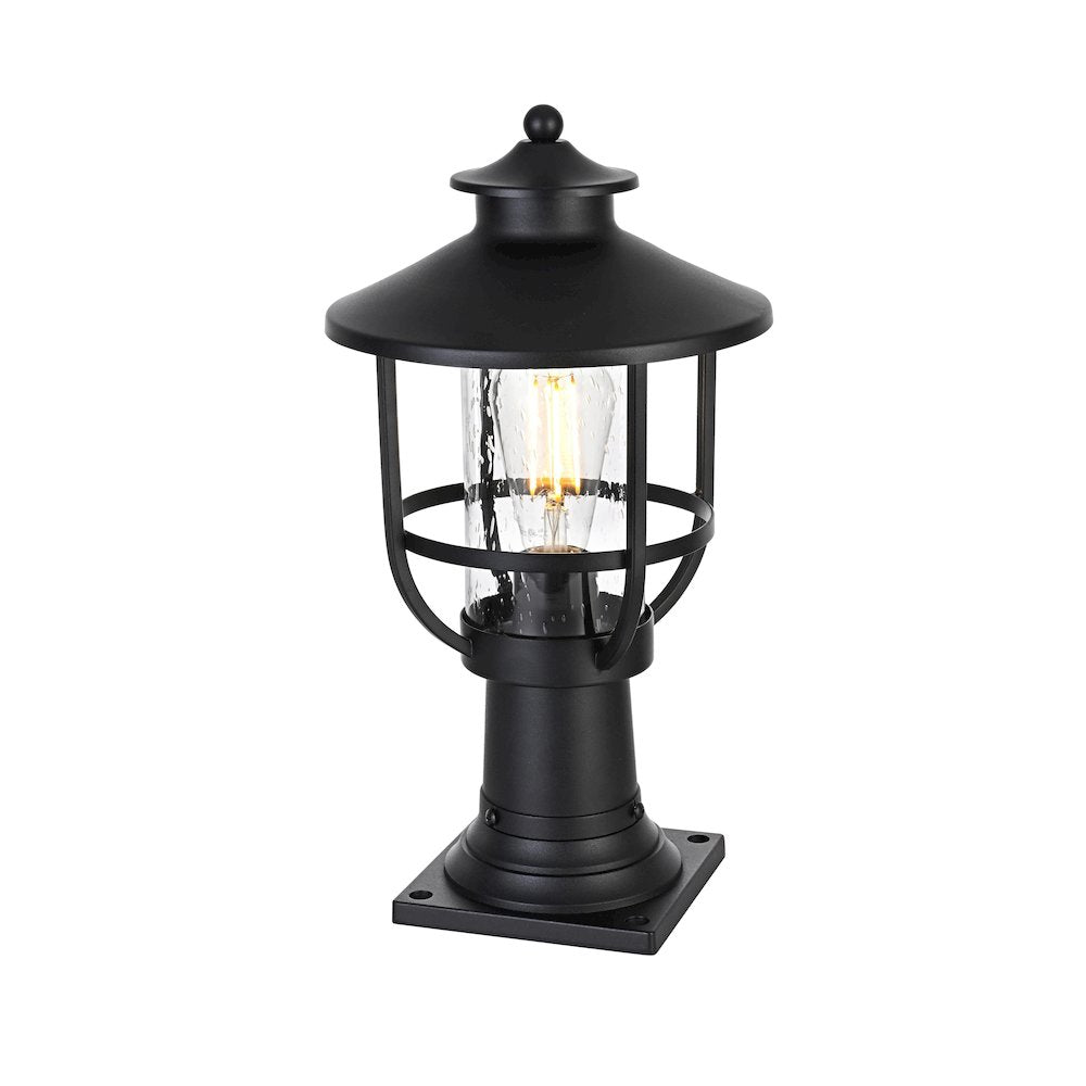 Janney 7 inch Outdoor Pendant in Black