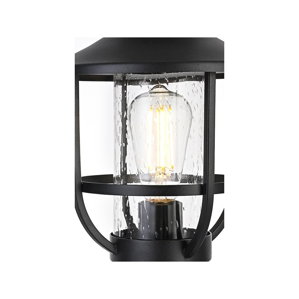 Janney 7 inch Outdoor Pendant in Black