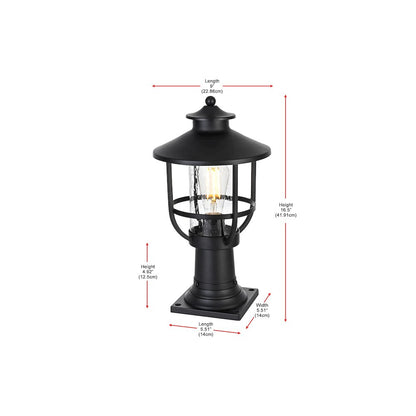 Janney 7 inch Outdoor Pendant in Black