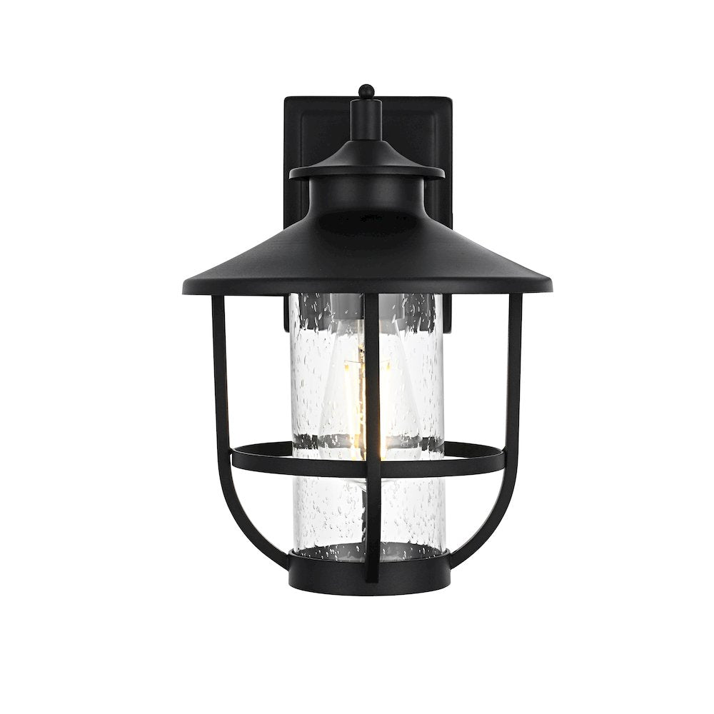 Janney 7 inch Outdoor Pendant in Black