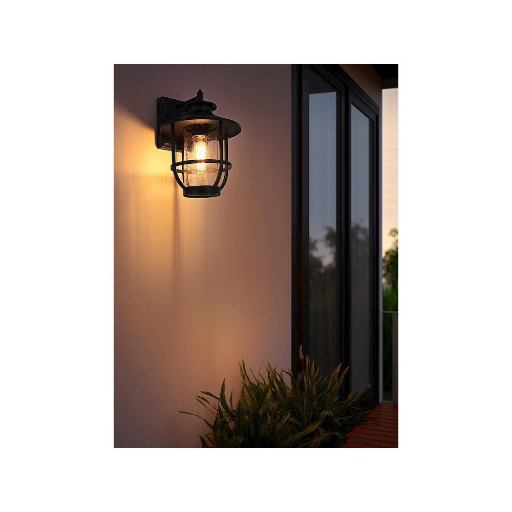Janney 7 inch Outdoor Pendant in Black