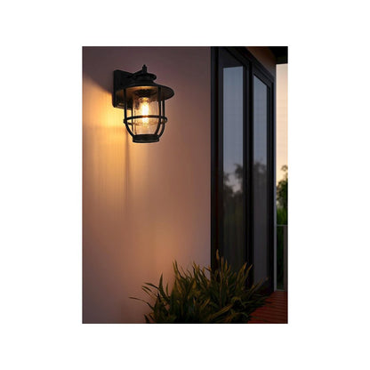 Janney 7 inch Outdoor Pendant in Black