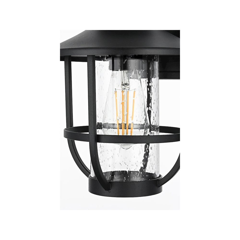 Janney 7 inch Outdoor Pendant in Black