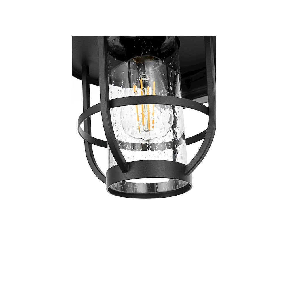 Janney 7 inch Outdoor Pendant in Black