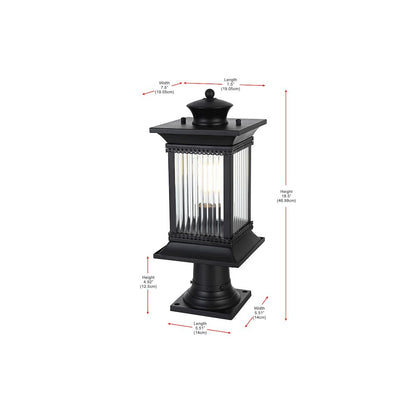 Collins 7 inch Outdoor Pendant in Black