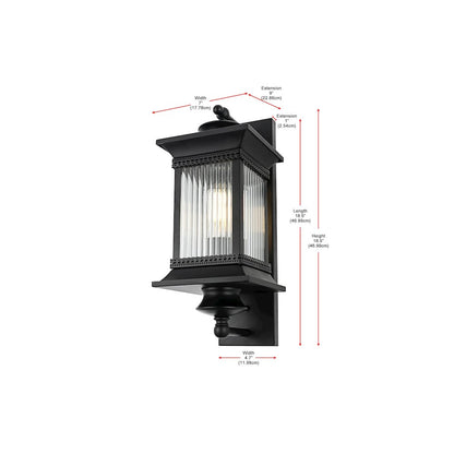 Collins 7 inch Outdoor Pendant in Black