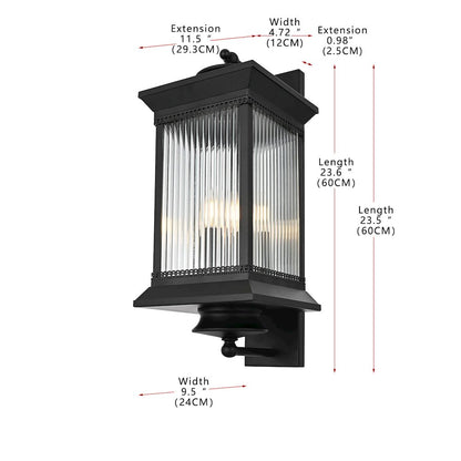 Collins 9.5 Inch Outdoor Wall Sconce In Black