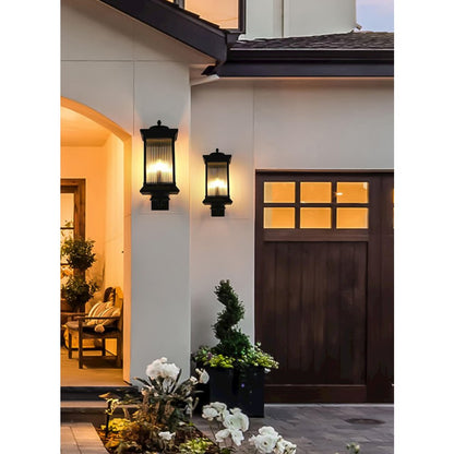 Collins 12 Inch Outdoor Wall Sconce In Black