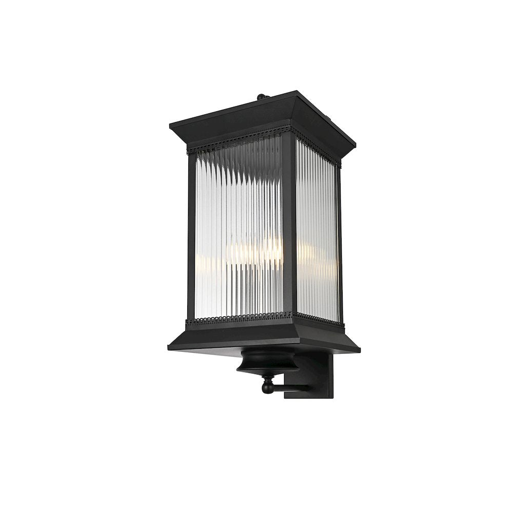 Collins 12 Inch Outdoor Wall Sconce In Black