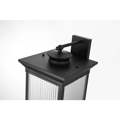 Collins 12 Inch Outdoor Wall Sconce In Black