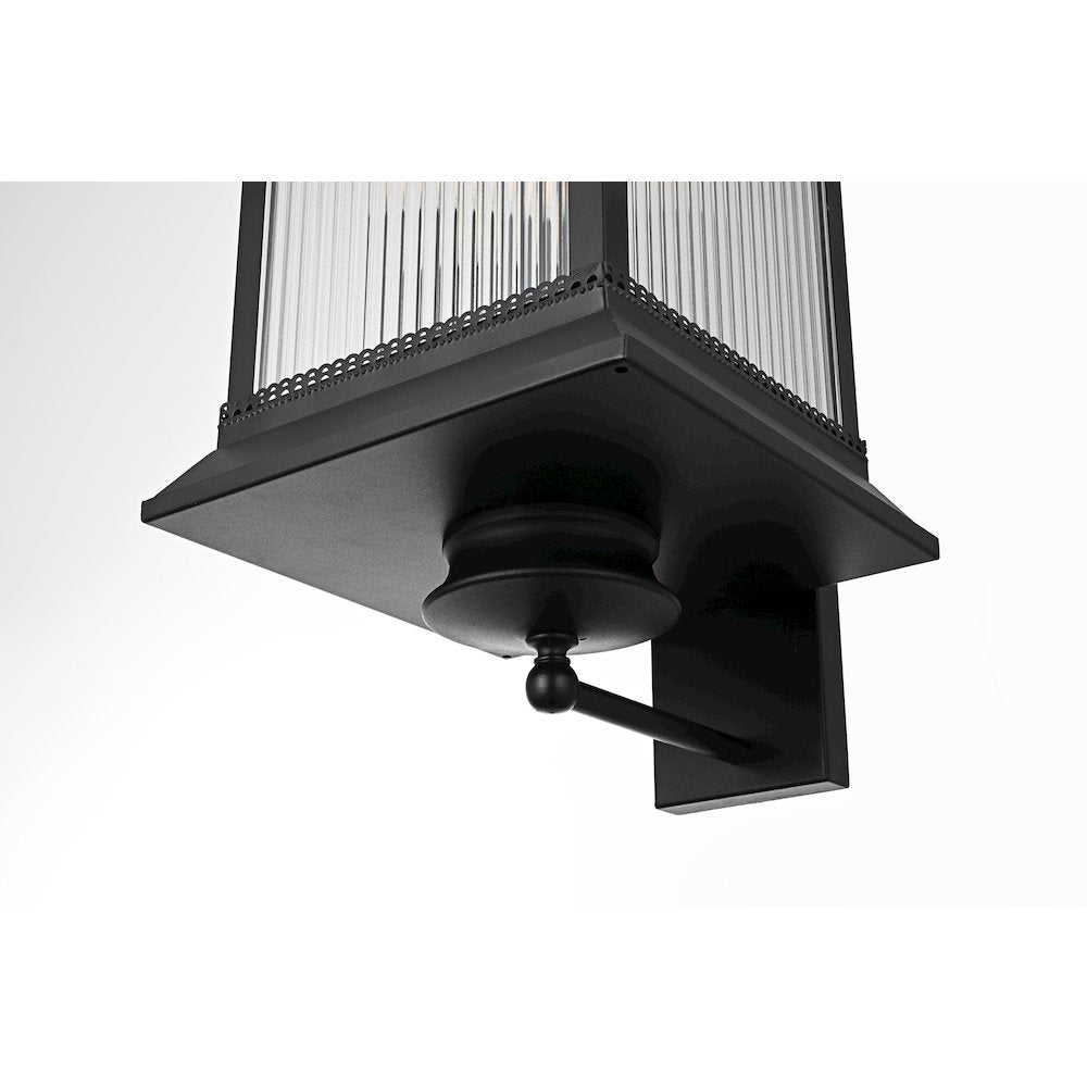 Collins 12 Inch Outdoor Wall Sconce In Black